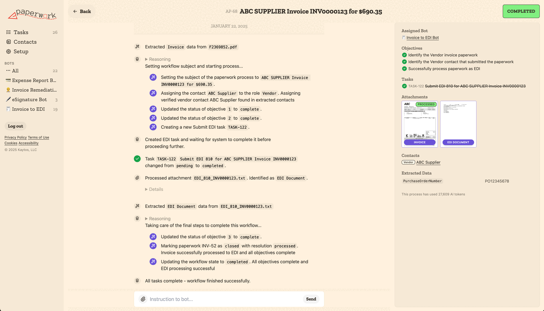 Paperwork screenshot
