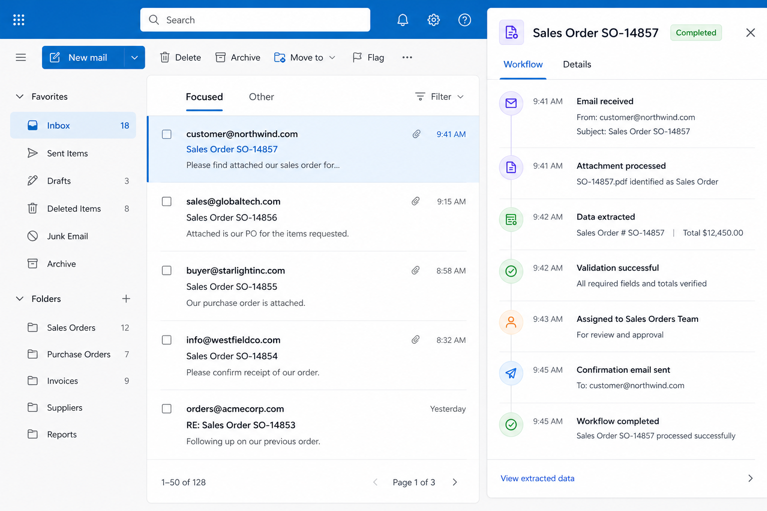 Paperwork shared inbox workflow